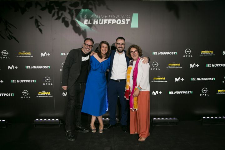 Ventura y Riestra, junto a los exdirectores de 'El HuffPost' Montserrat Domínguez y Guillermo Rodríguez.