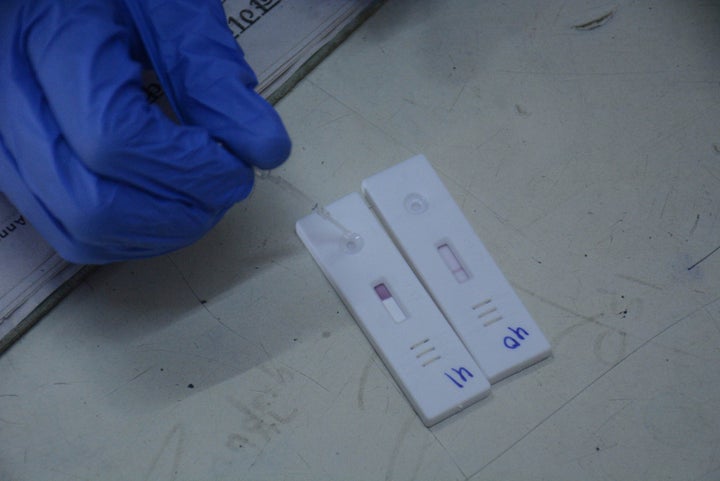 Test de detección de covid.