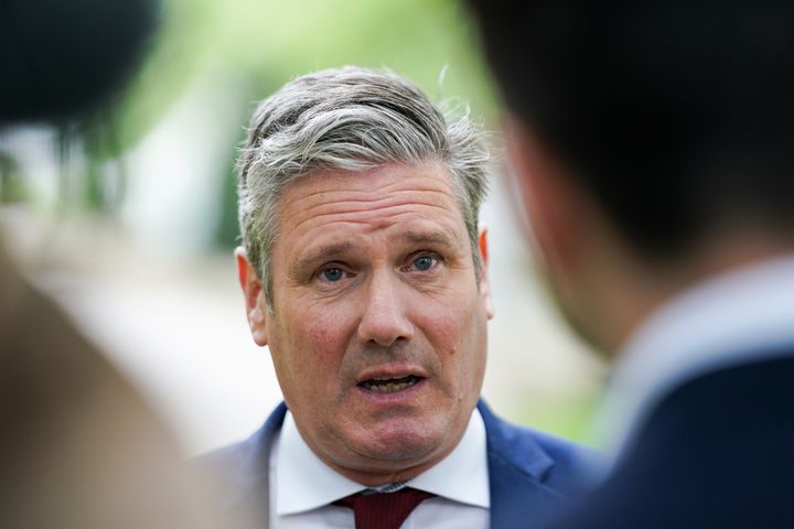 Keir Starmer during the Wakefield by-election campaign.