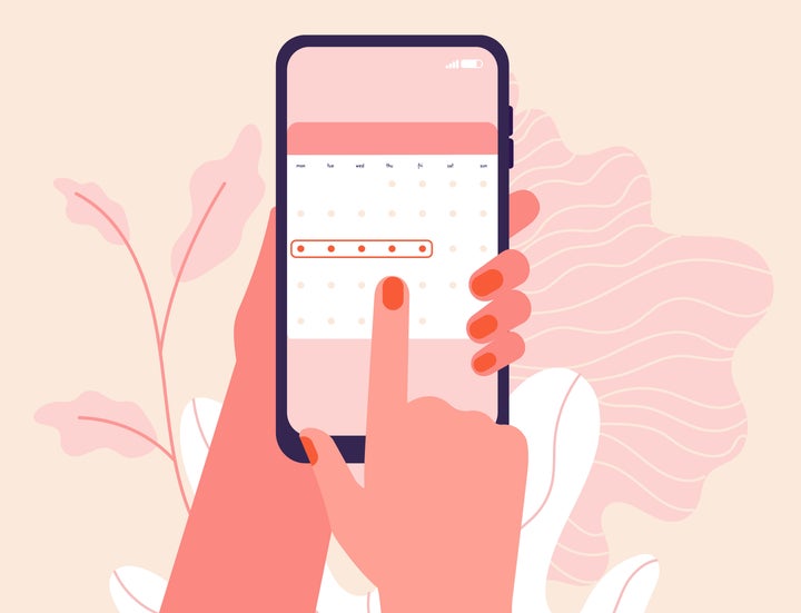 Aplicación con un calendario menstrual.