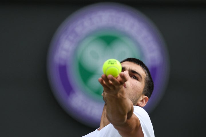 Alcaraz, durante su duelo con Otte