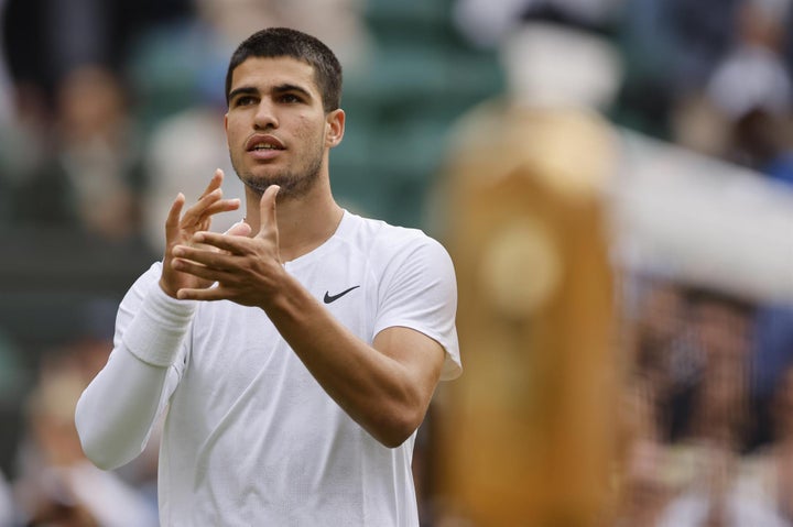 Carlos Alcaraz en Wimbledon.