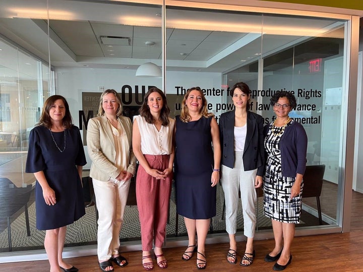 Irene Montero en el Center for Reproductive Rights, en Nueva York