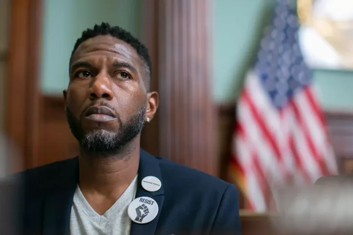 Public Advocate Jumaane Williams testifies before the City Council in 2019.