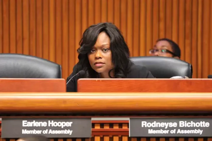 State Assemblymember Rodneyse Bichotte holds a hearing on affordable housing, July 7, 2019.