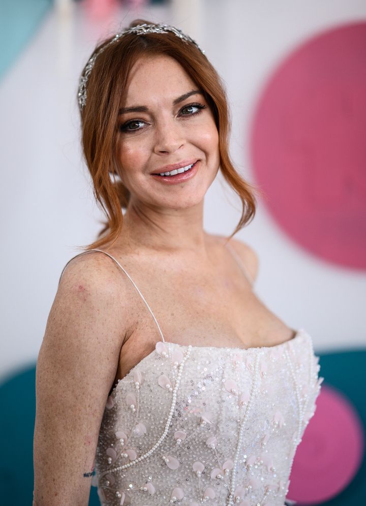 Lindsay Lohan at Melbourne Cup Day in Melbourne, Australia, in 2019.