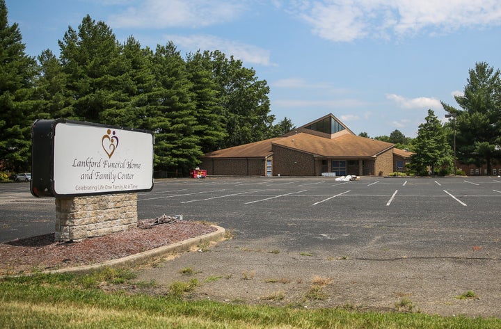 The Lankford Funeral Home and Family Center is shown in Jeffersonville, Ind., Saturday, July 2, 2022. Police are investigating after more than 31 bodies, some decomposing, were found inside the southern Indiana funeral home the day before. (Joseph Cooke/Courier Journal via AP)