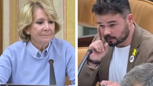Esperanza Aguirre y Gabriel Rufián.