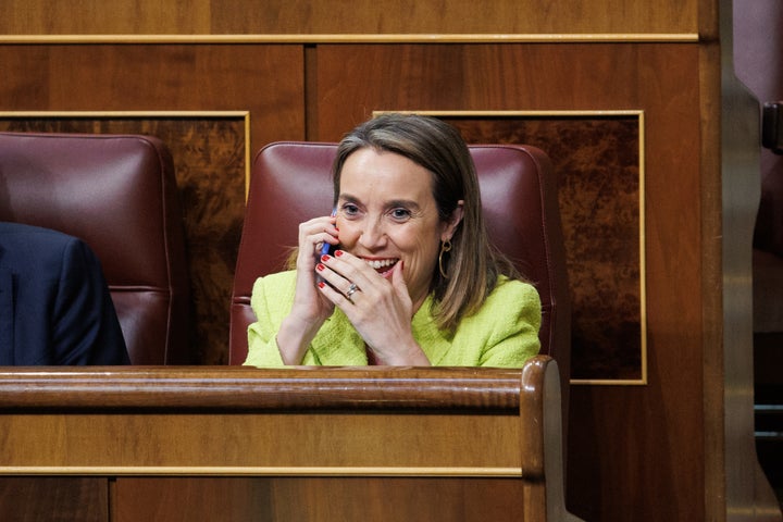 La secretaria general del Partido Popular, Cuca Gamarra, en el Congreso el 23 de junio.