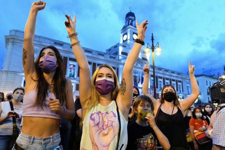 Manifestación contra la violencia de género en Madrid.