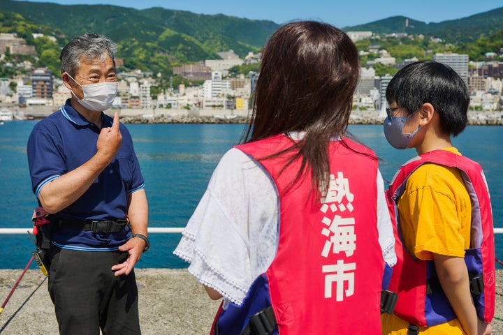 SEA WEB理事長・安田さんから釣りのマナーについてのレクチャー