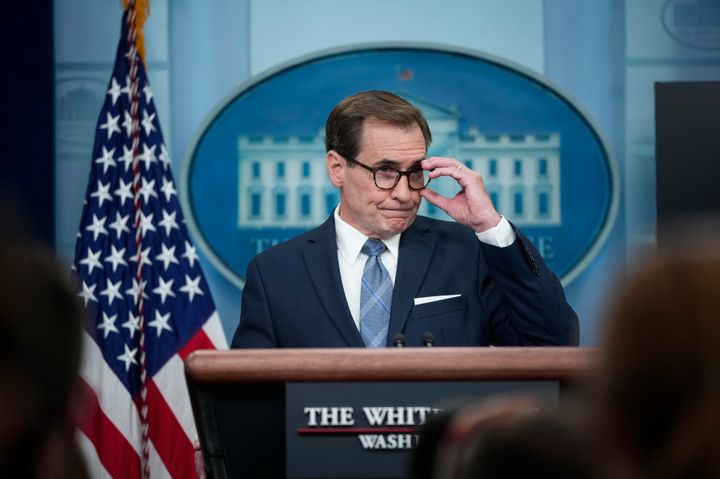John Kirby, the National Security Council’s coordinator for strategic communications, speaks during the daily press briefing at the White House on June 23, 2022. 