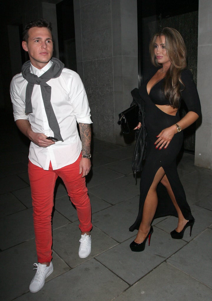 Jake McLean (left) pictured with ex-girlfriend Lauren Goodger in 2013