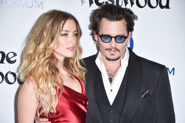 Amber Heard and Johnny Depp pictured in 2016 while they were still married