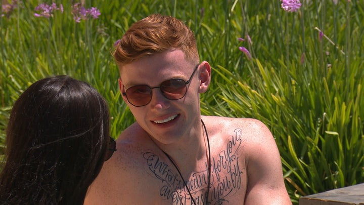 Jack Keating in the Love Island villa