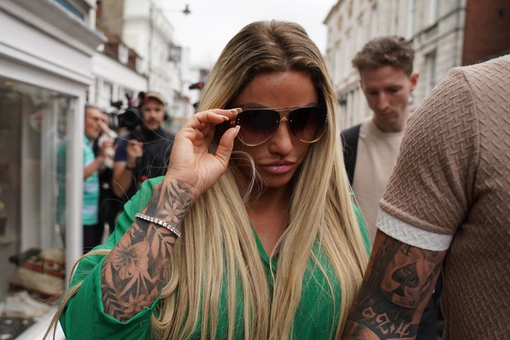 Katie Price pictured leaving court over a separate matter last month