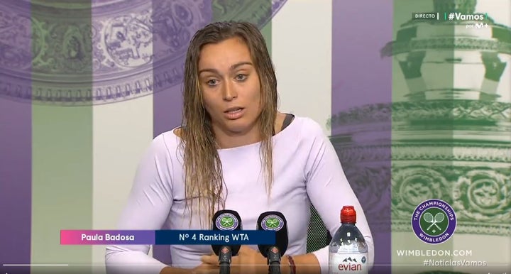 Paula Badosa en la rueda de prensa.