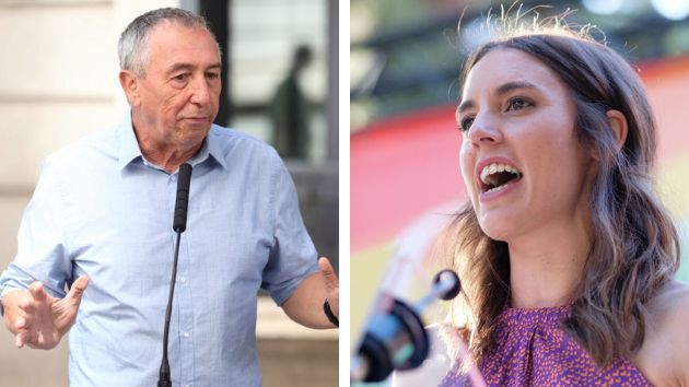 Joan Baldoví e Irene Montero.