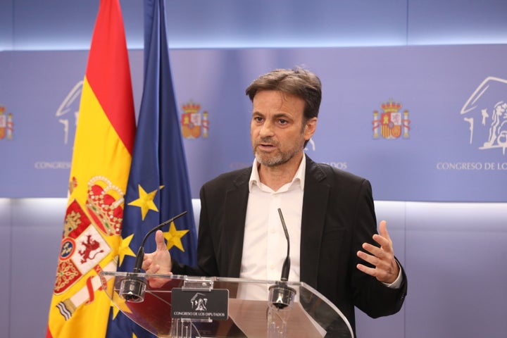 El presidente del grupo parlamentario confederal de Unidas Podemos, Jaume Asens, en una imagen de archivo.