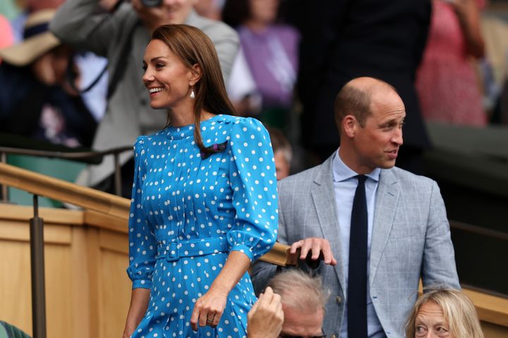 The Duke and Duchess of Cambridge are seen in the Royal Box on July 5. 