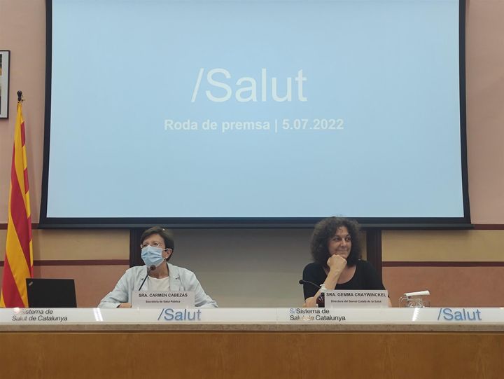 Conferencia de prensa de Salud catalana.
