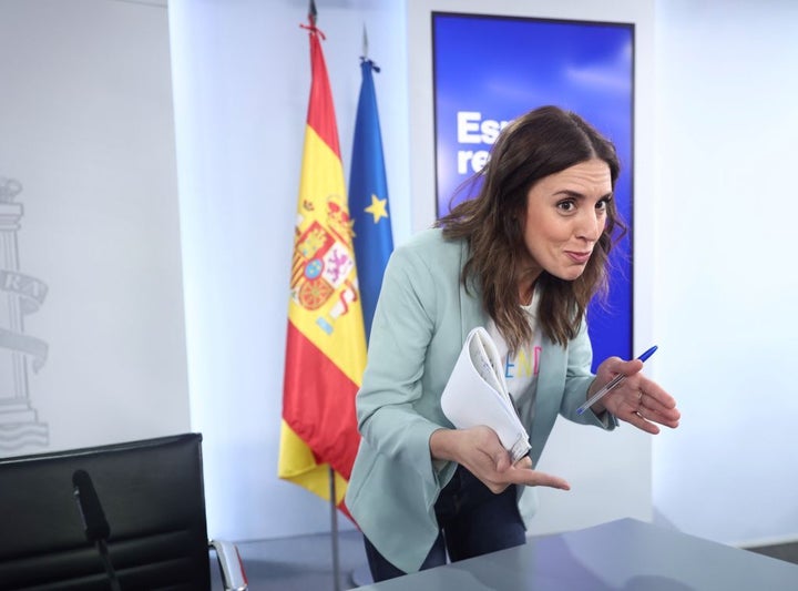 Irene Montero, en una rueda de prensa tras un consejo de ministros.