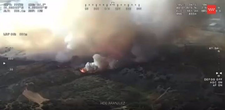 Incendio forestal en Aranjuez.