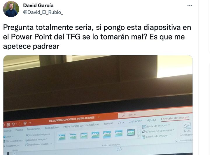 El tuit viral de David García.