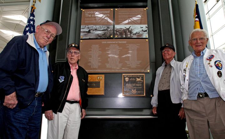 U.S. veterans of Easy Company, 506th Parachute Infantry Regiment, whose history was made famous in Stephen Ambrose's book and television series "Band of Brothers." From left, Buck Compton, Ed Tipper, Bradford Freeman and Donald Malarkey in 2009.