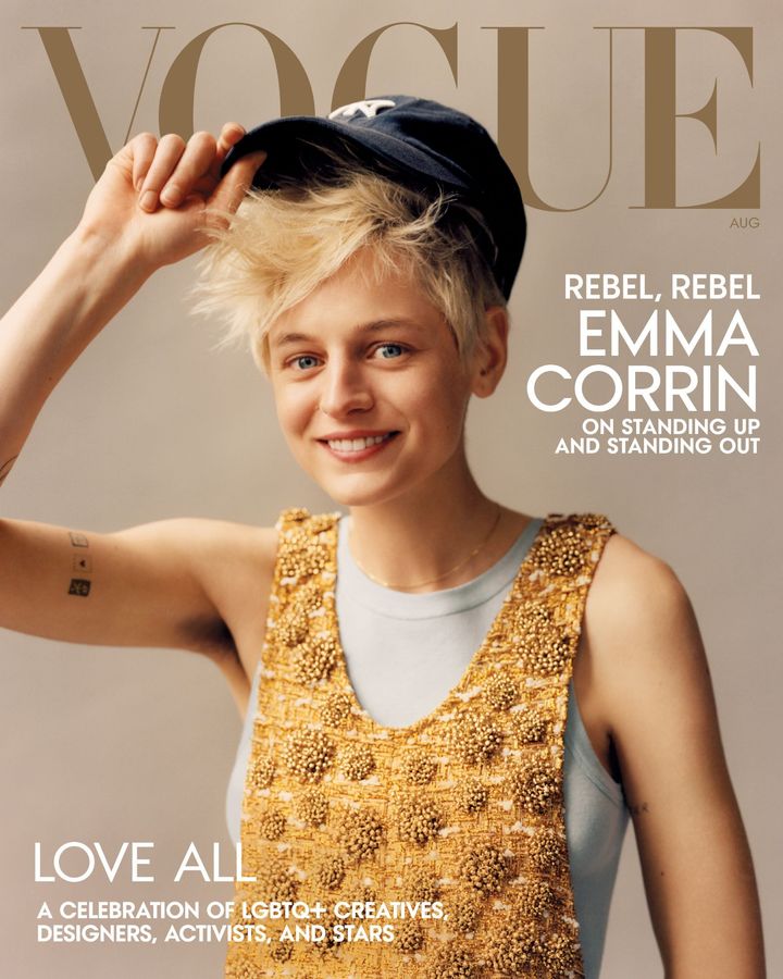 Emma Corrin on the cover of Vogue