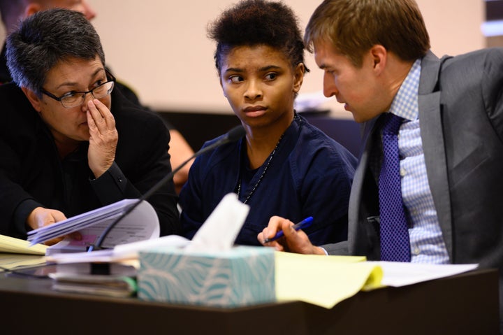 Chrystul Kizer is pictured during a hearing in the Kenosha County Courthouse on November 15, 2019.