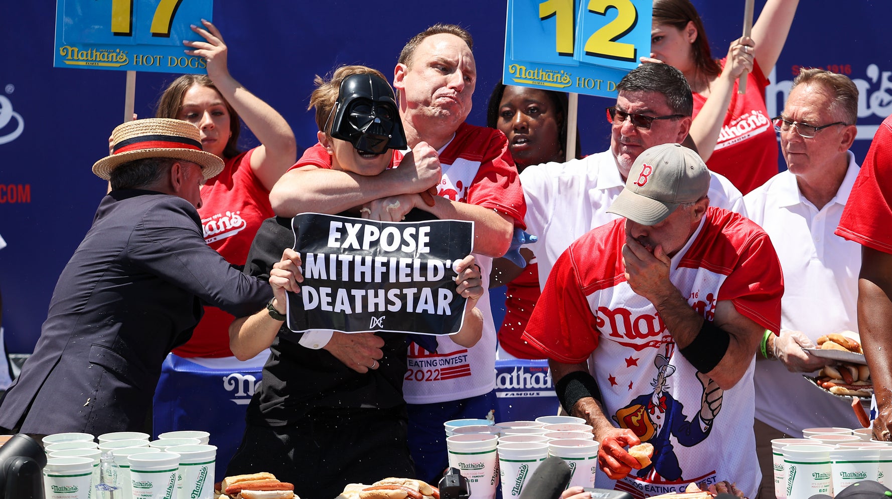 Joey Chestnut Says He 'Felt Bad' Putting 'Kid' Protester In Chokehold During Hot Dog Eating Contest - Vimarsana News