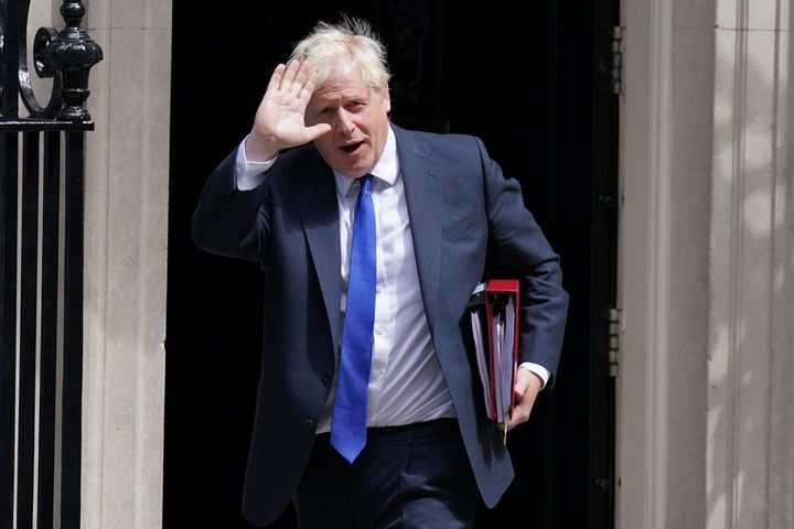 Prime Minister Boris Johnson departs 10 Downing Street.