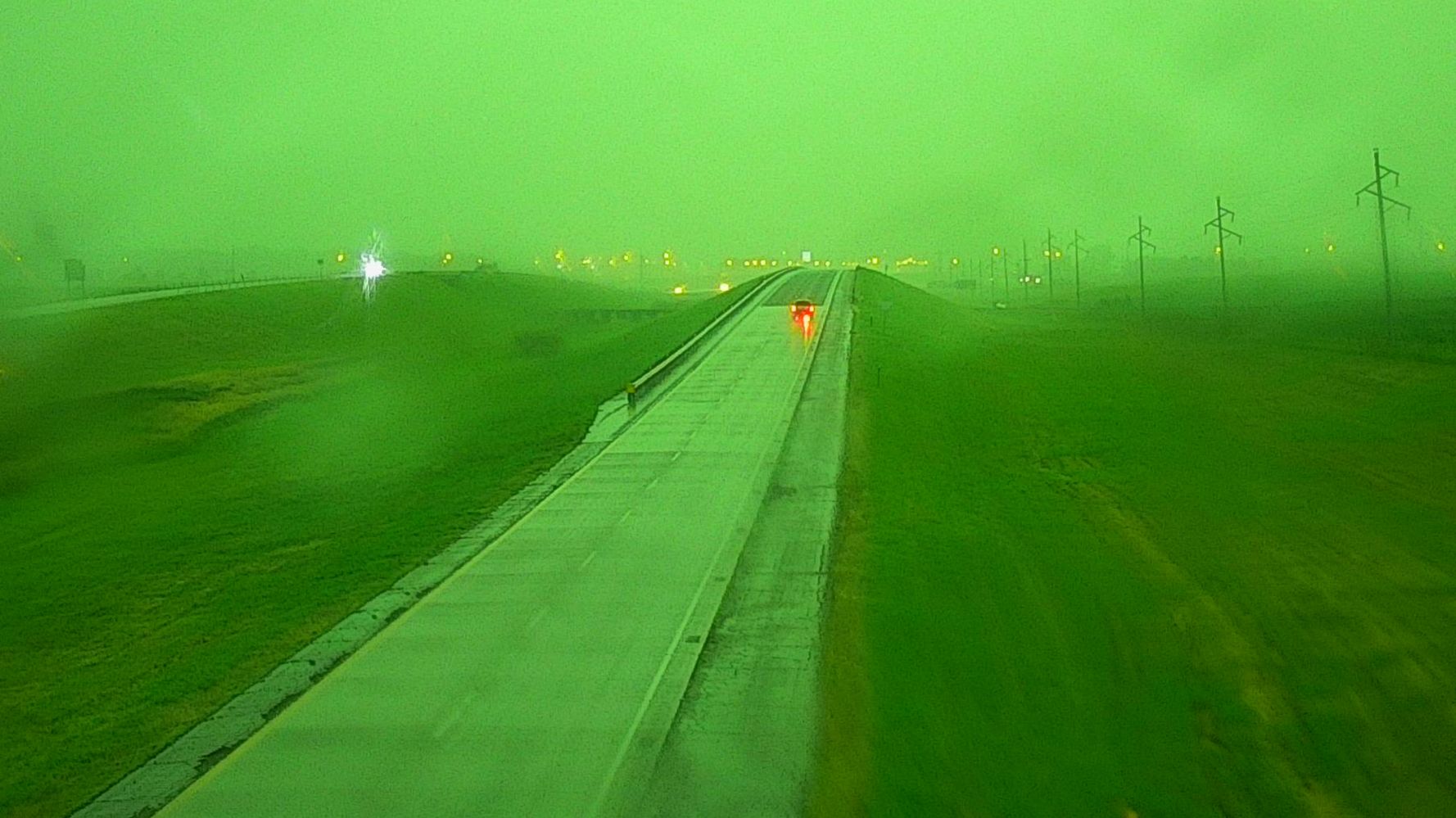 South Dakota Skies Turn Unearthly Shade Of Green Amid Approaching Storm