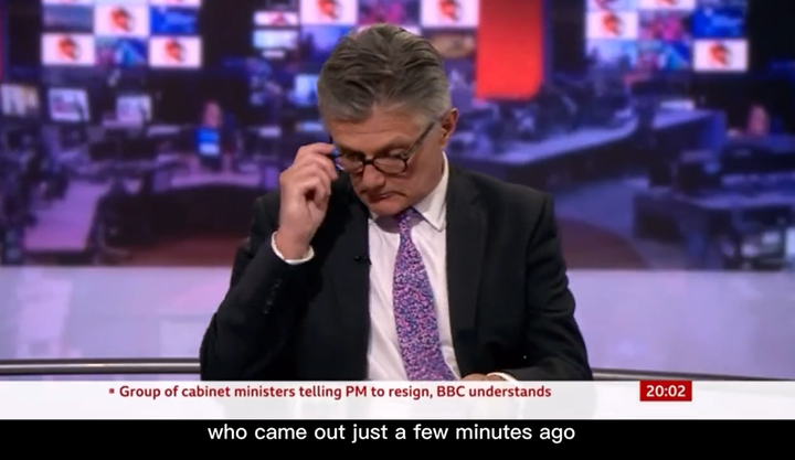 El presentador de la BBC.