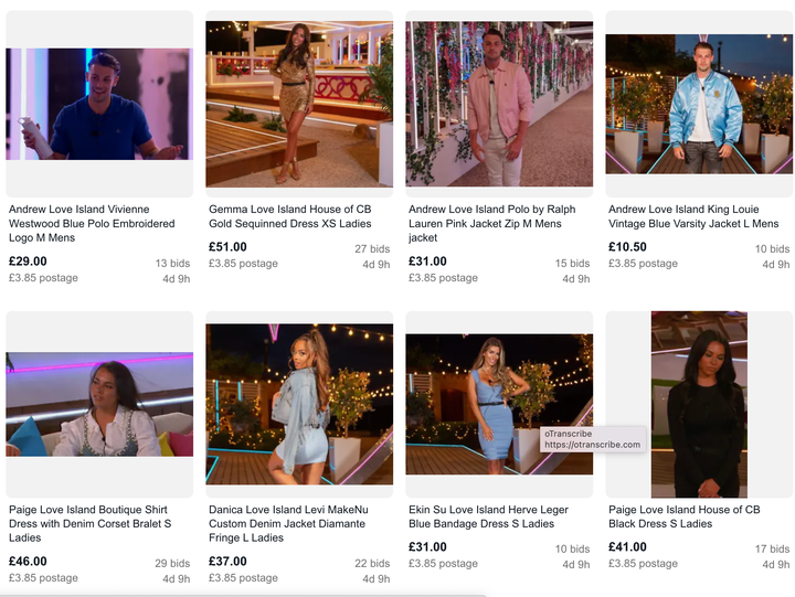 eBay x Love Island Collab