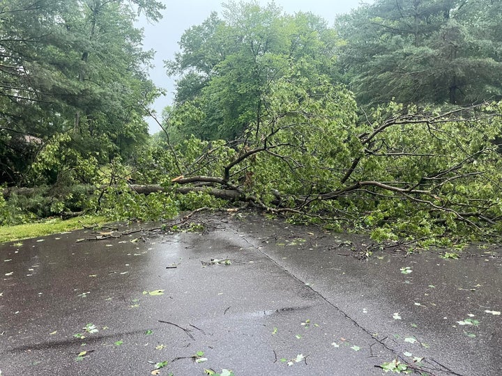 Steve Pegram, the Goshen Township administrator, told residents to "stay away" from areas of heavy impact.