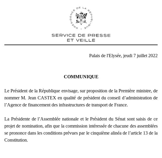 Ce jeudi 7 juillet, l'ancien Premier ministre Jean Castex a été proposé à la présidence du conseil d’administration...