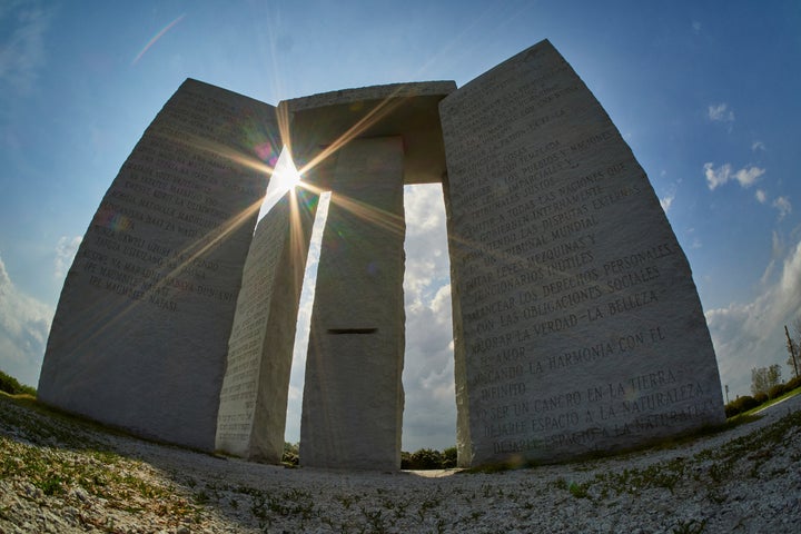 The Georgia Guidestones stand in Elberton, Georgia, U.S. March 30, 2017. REUTERS/Harrison McClary