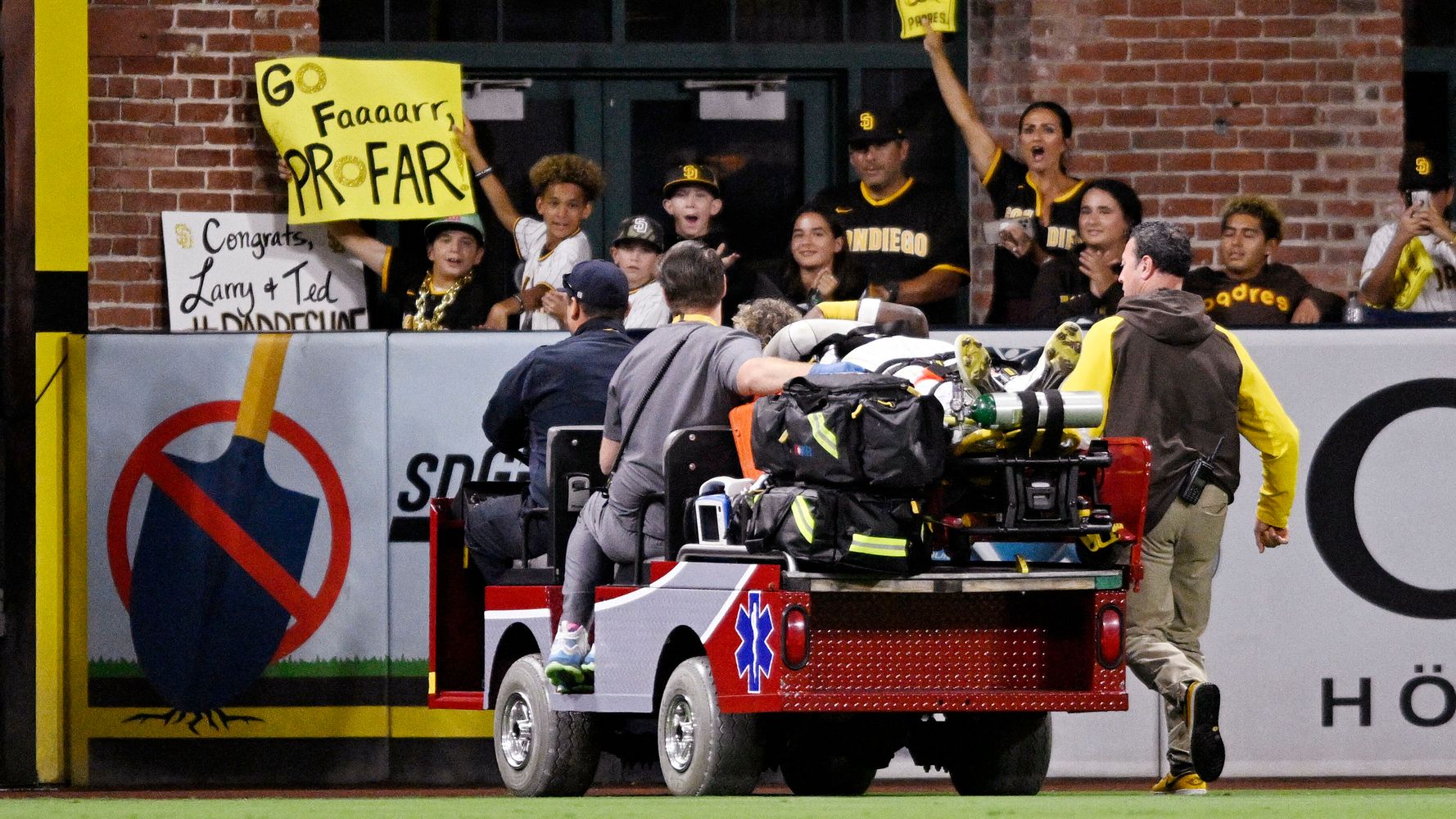 Padres' Jurickson Profar Carted Off the Field After Scary