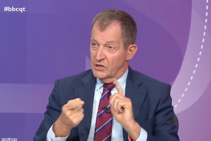 Alastair Campbell on BBC Question Time, criticising Boris Johnson
