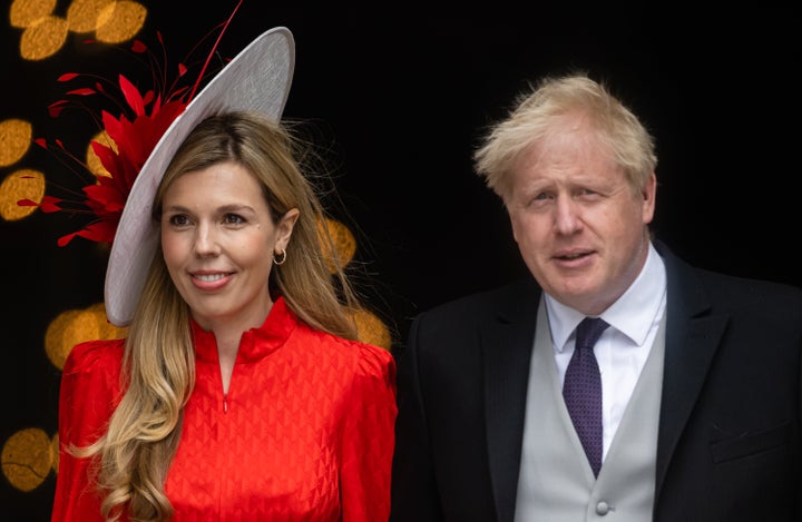 LONDON, ENGLAND - JUNE 03: UK Prime Minister Boris Johnson and Carrie Johnson attend the National Service of Thanksgiving at St Paul's Cathedral on June 03, 2022 in London, England. The Platinum Jubilee of Elizabeth II is being celebrated from June 2 to June 5, 2022, in the UK and Commonwealth to mark the 70th anniversary of the accession of Queen Elizabeth II on 6 February 1952. on June 03, 2022 in London, England. The Platinum Jubilee of Elizabeth II is being celebrated from June 2 to June 5, 2022, in the UK and Commonwealth to mark the 70th anniversary of the accession of Queen Elizabeth II on 6 February 1952. (Photo by Samir Hussein/WireImage,)