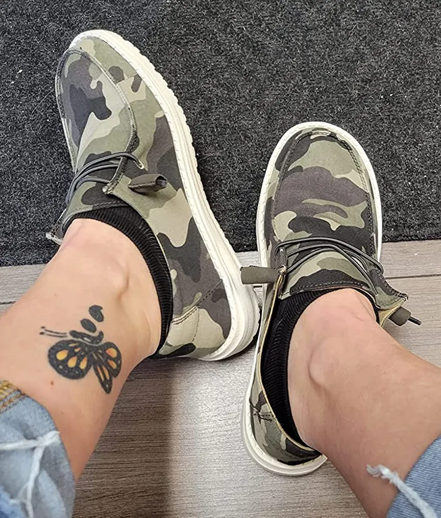 Qupid cheap camo sneakers