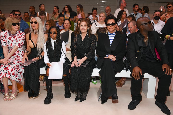 Anna Wintour, Kim Kardashian, North West, Cici Bussey, Kris Jenner and Corey Gamble attend the Jean-Paul Gaultier Haute Couture fall/winter 2022/2023 show as part of Paris Fashion Week on July 6.