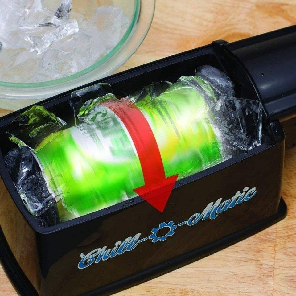 ZipChill Instant Beverage Spinner Chiller, Universal Can Cooler for Drinks, Rapidly Chills Beer and Soda Cans in 60 Seconds, No Batteries Required