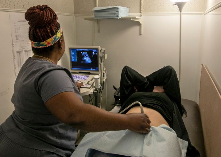 Operating room technician Nikki Jordan performs an ultrasound on a patient at Hope Medical Group for Women in Shreveport, La., Wednesday, July 6, 2022. Nearly two weeks after the 1973 Roe vs Wade decision was overturned, the abortion clinic was still providing abortions.