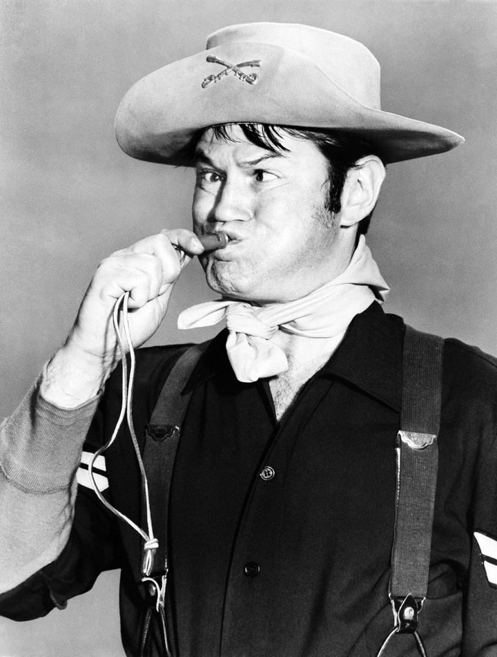 Larry Storch, the rubber-faced comic whose long career in theater, movies and television was capped by his “F Troop” role as zany Cpl. Agarn in the 1960s spoof of Western frontier TV shows, died Friday. Storch was 99. (AP Photo)