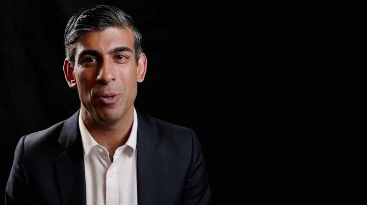Screengrab from a video posted by the former chancellor Rishi Sunak who has announced he will stand to be the next leader of the Conservative Party.