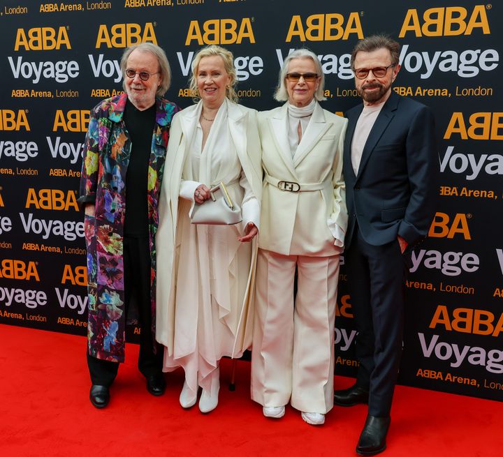 Benny Andersson, Agnetha Faltskog, Anni-Frid Lyngstad and Björn Ulvaeus at the launch of ABBA Voyage earlier this year