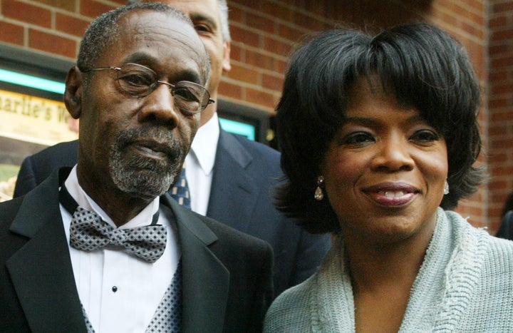 Vernon Winfrey and Oprah Winfrey in Nashville, Tennessee, in 2003.